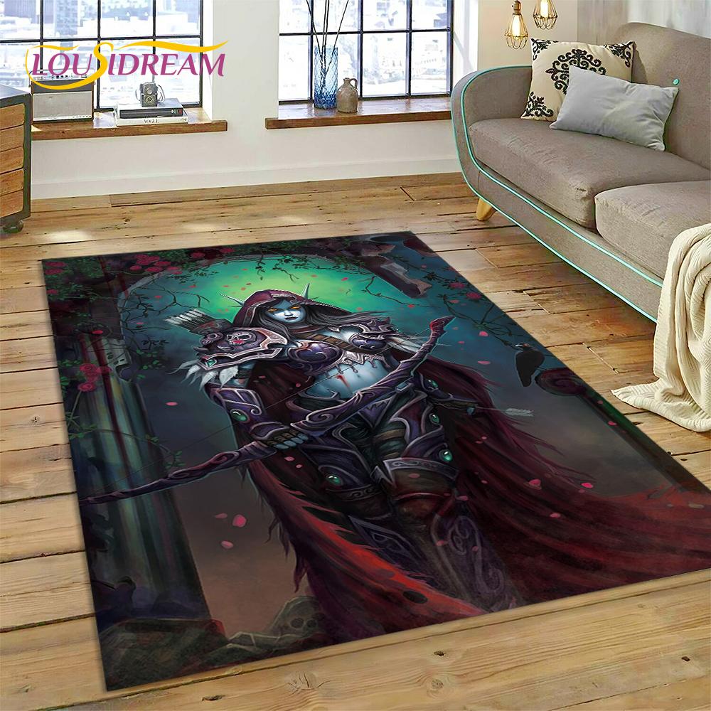 WOW, World of Warcraft  Demon Hunter, Lich King Game Rug Carpet for Living Room Bedroom Home Decor,Non-slip Decoration for Sofa