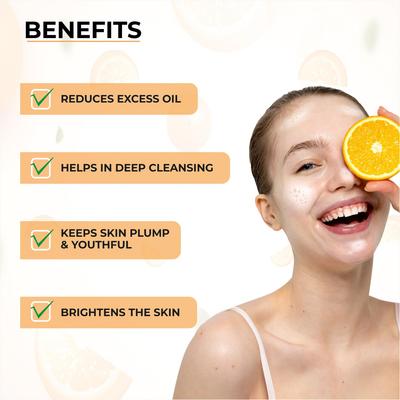 DR. SAKHIYA'S Vitamin C Face Wash with Glycerin & Witch Hazel - 100ml | Brightening & Hydrating Deep Cleanser for All Skin Types | Removes Dullnes