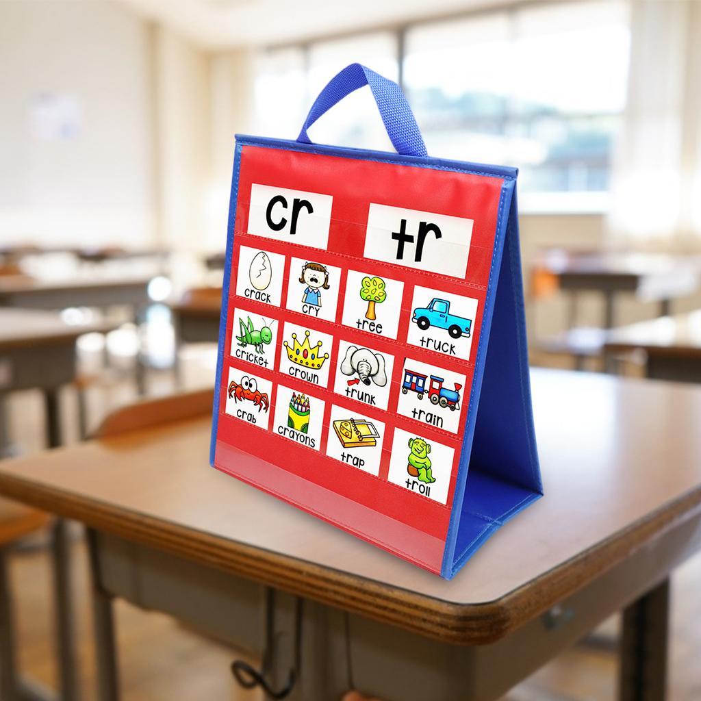 Multipurpose Table Top pocket picture Classroom Office Learning Supplies Double Sided Self-Standing