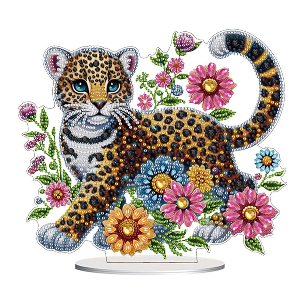 2D Flat Animal DIY Table Top Diamond Painting Ornament Kits 5D DIY Diamond Art Tabletop Decorations Bedroom Table Decoration