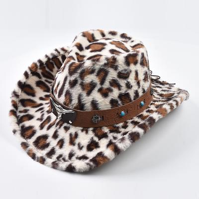 Fedora Hats Women Men Trilby Caps Thicken Winter Fluffy Faux Fur Jazz Hat Fashion Travel Party Warm Cowboy Hat