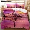 Lighthouse Duvet Cover Ocean Comforter Cover Nautical Quilt Cover Sunset Nature Double Queen King Size Polyester Bedding Set