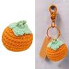 Fashionable Handmade Keychain Accessory Wool Crochted Fruit Pendant Accessories Stylish Women Girls Bag Decoration