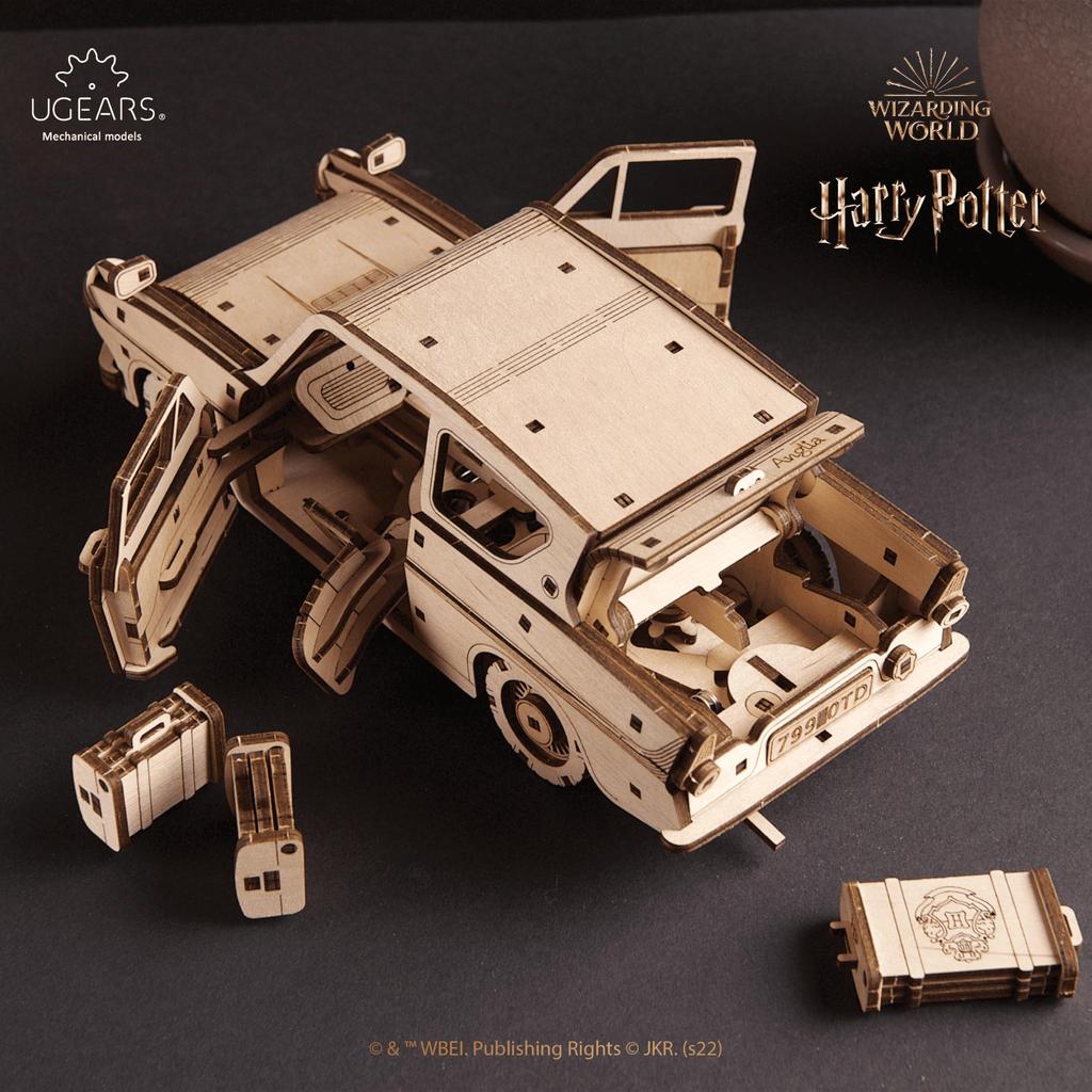 Ugears Harry Potter Flying Ford Anglia 70173 Wooden Puzzle Craft Model No Glue or Tools Required Adult