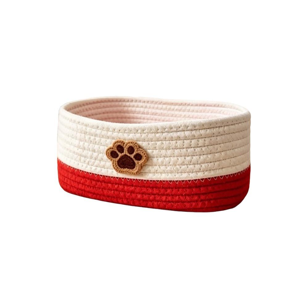 Cotton Rope Hand Woven Storage Basket Cute Small Item Storage Basket Candy Storage Baskets Bedroom
