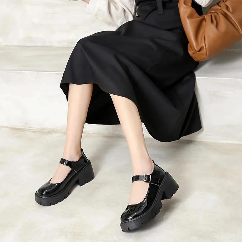 Women's Shoes 2025 Brand Shallow Women's High Heels Buckle Strap Plus Size Dress Best Seller Heels Women Mary Jane Shoes