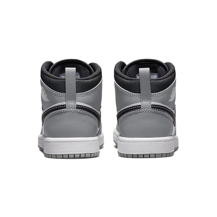 Jordan 1 Mid Slip Resistant Lightweight Cushioning Abrasion Resistant Breathable Mid Top Vintage Basketball Shoes Gray 640734-078