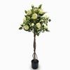 Artificial Rose Tree Lifelike Topiary Decorative