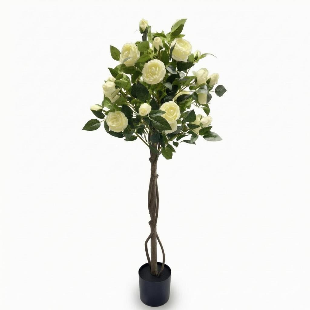 Artificial Rose Tree Lifelike Topiary Decorative