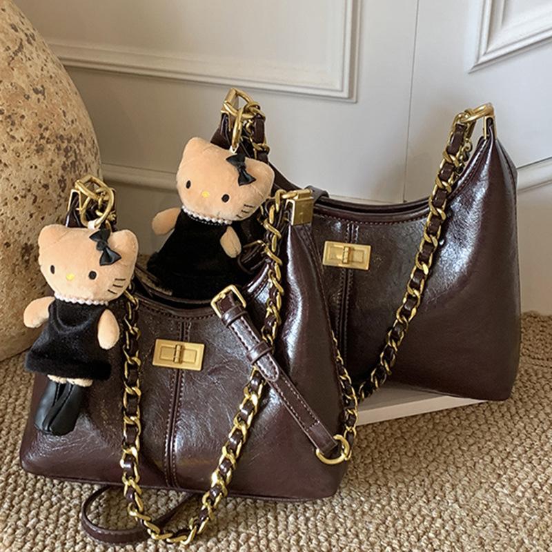 Modische und einfache Tasche, Retro-Umhängetasche, Ketten-Achseltasche