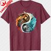 Yinyang Taijitu Diagram Shirt Yinyang Fish Flame Sun Wave Moon Printed Tee Eastern Philosophy Trend Tshirt Unisex Unisex Tshirt