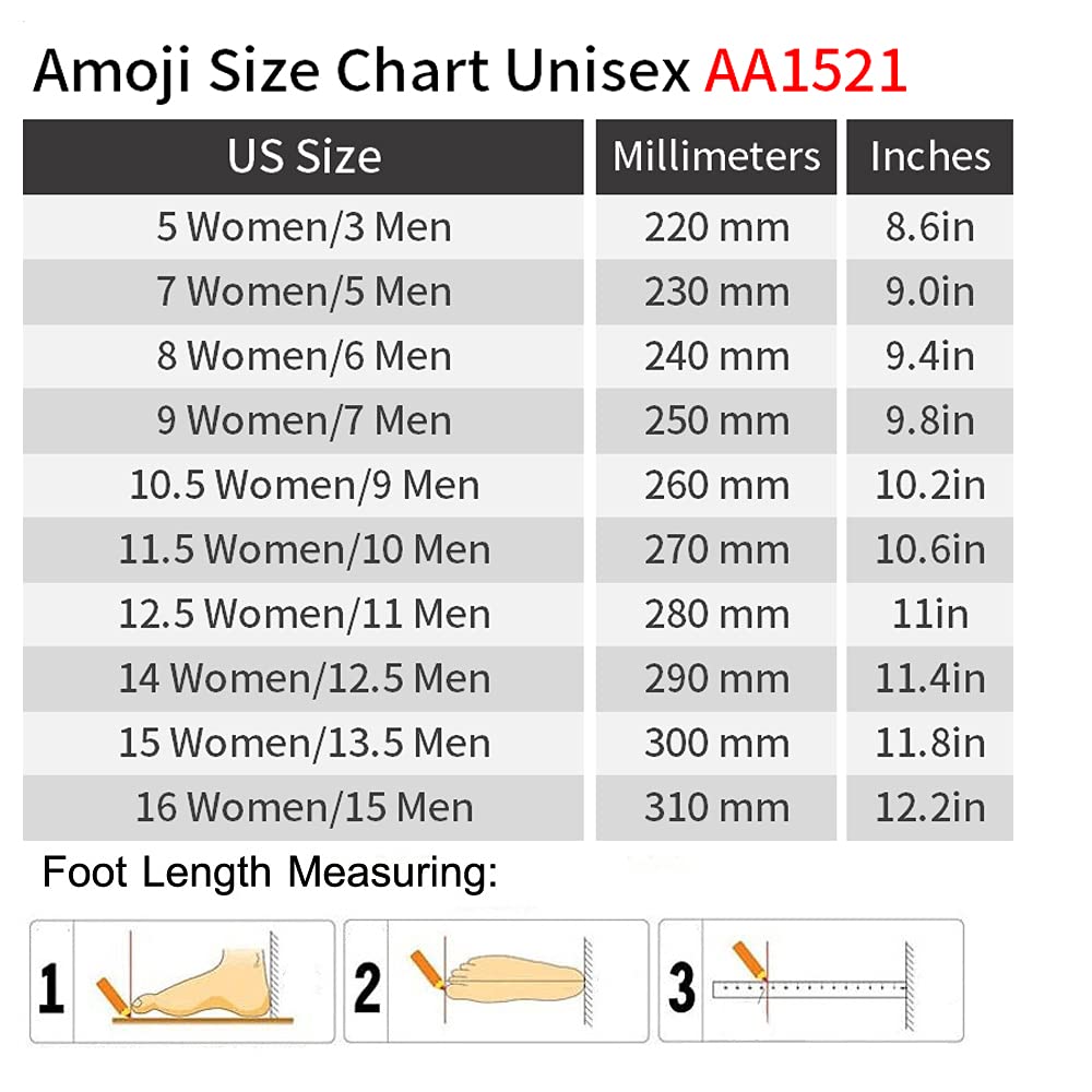 [Amoji] Women's Sandals Men's Clog Sandals Ladies Sandals Men's Cushioned Clog Sandals Beach Outdoor Summer Camping Indoor Rubber Summer Breathable Th