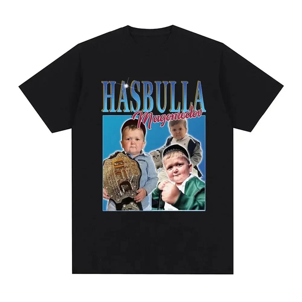 2024 Hasbulla Fighting T Shirt Mini Khabib Blogger T-Shirt Crew Neck Men Tees Retro Tops Funny Graphic Women Tshirt Streetwear