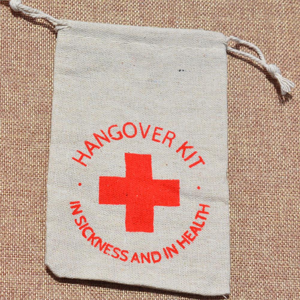 10 st Tryckt Linne Dragsko Väska Gåva Smycken Prydnad Förvaringspåse 3