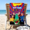 1PC Custom Name Beach Towel Ready Wiggle Beach Towel, Suitable for Camping, Travel, Beach Accessories, Super Absorbent, Family Gift