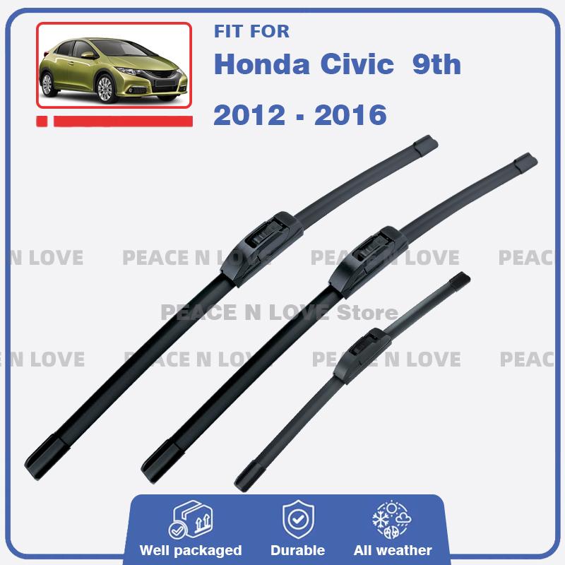 Front Rear Wiper Blades For Honda Civic 9th 2012 2013 2014 2015 2016 Windscreen Windshield Window Rubber Brushes Car Accessories Front Rear