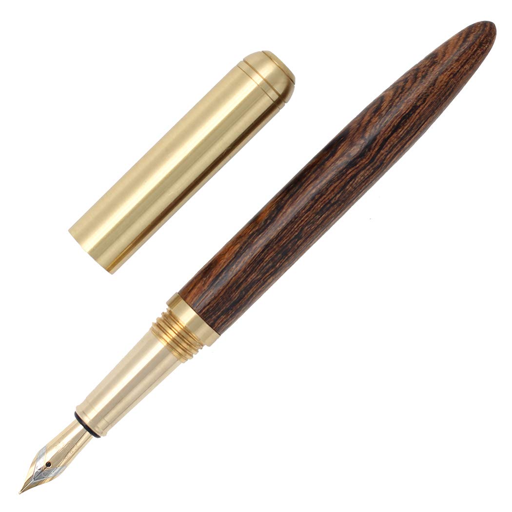 Gullor Handmade Rosewood Fountain Smooth Medium Perfect for Signatures Pen, Writing, Nib,