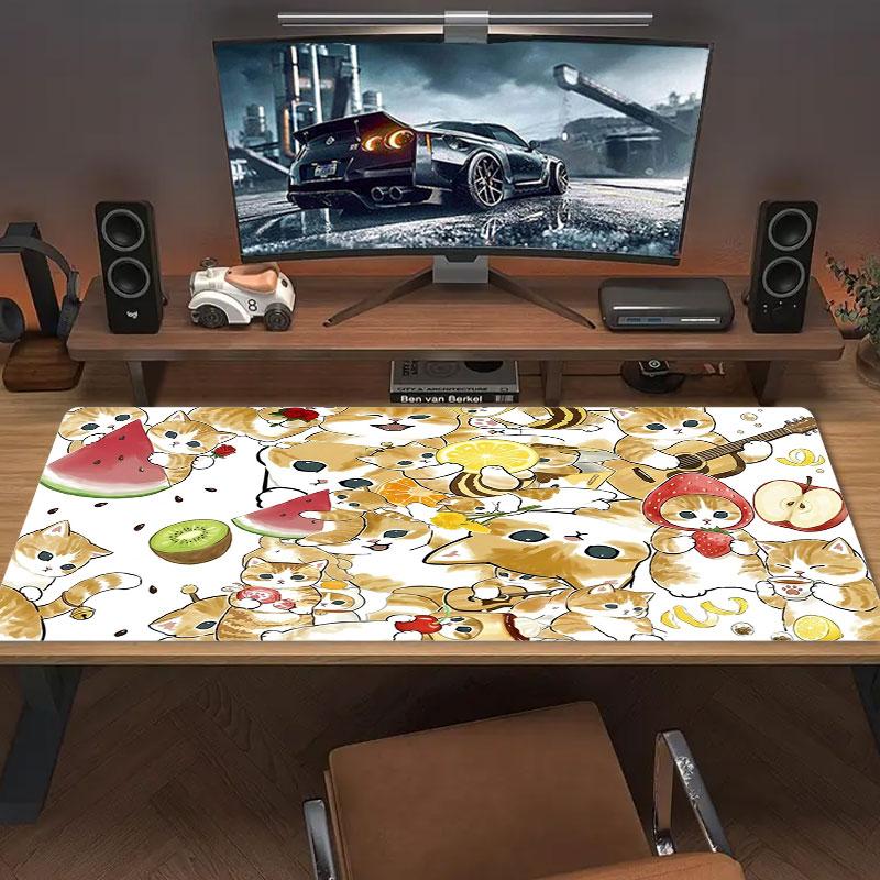 Mofusand Large Size Mouse Pad Large Gaming Table Cushion Non-slip Laptop Tablet Big Mousepad XXL Mat Mini PC Playmat With Lock edge