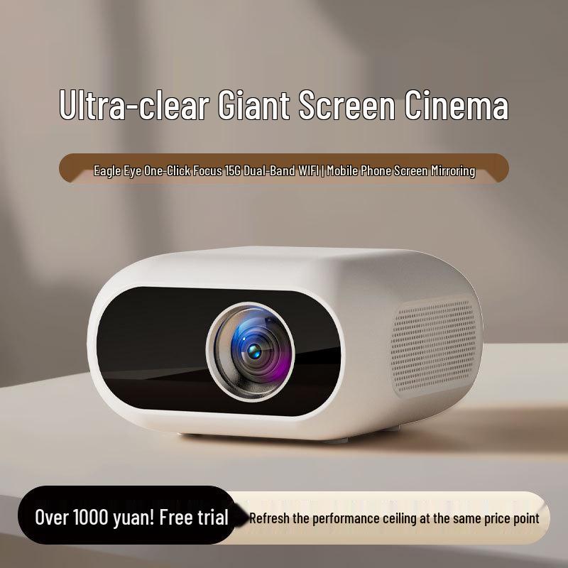 1080P HD Portable Home Projector with 5G Screen Mirroring