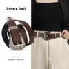 Unisex Vintage Belt European Style Casual Buckle Belt for Men and Women All-Purpose Adjustable Fashion Accessory