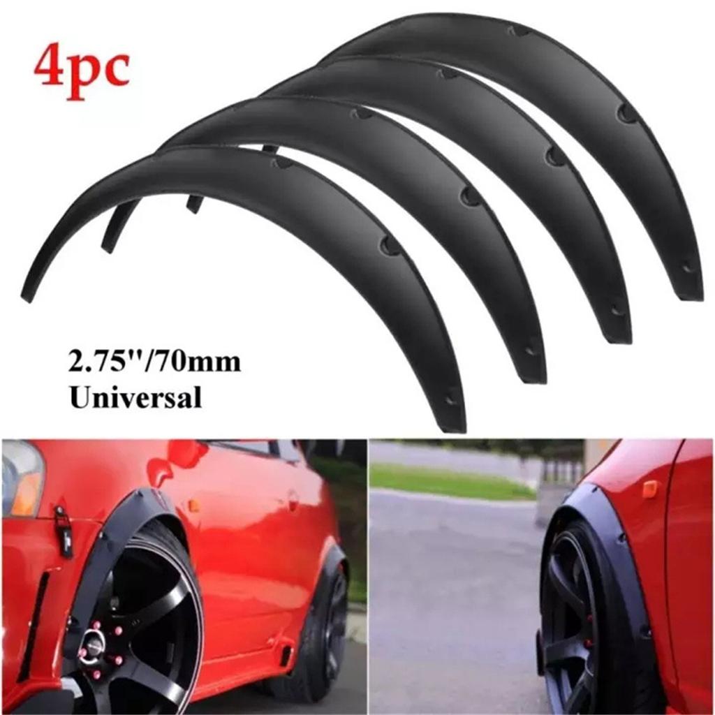 4PCS 800mm+800mm Universal Flares Wide Body Kit Wheel Arches Auto Car Body Kit Polyurethane Black