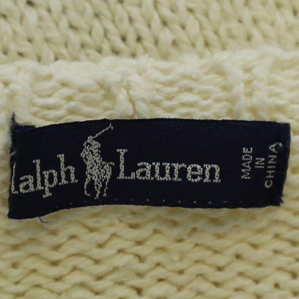 Ralph Lauren 90s Cotton Knit Logo Embroidery Long Sleeve Sweater Men's Used