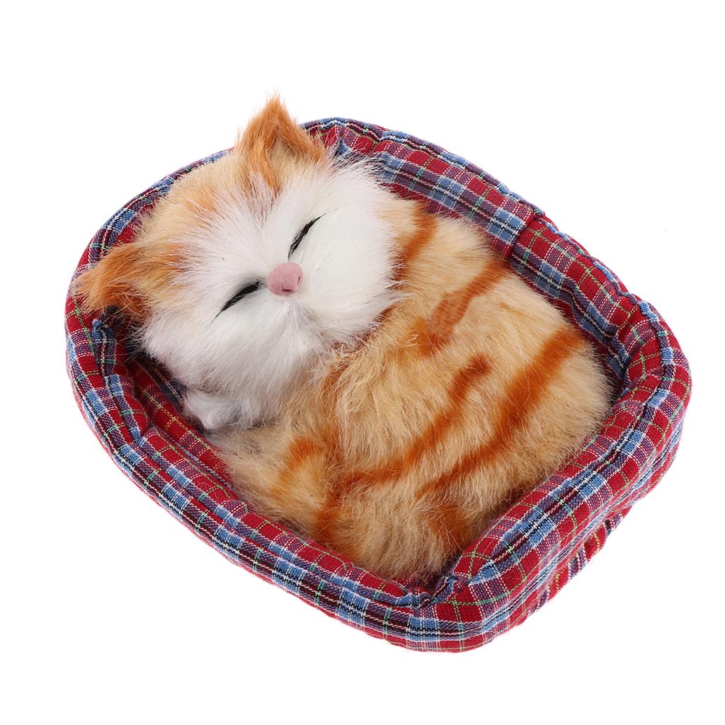sleeping kitten toy