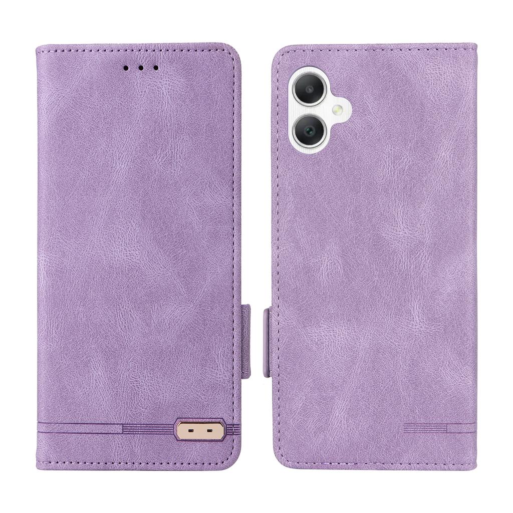For Samsung Galaxy A06 5G Case Leather Wallet Flip Phone Cover with Hardware Decor