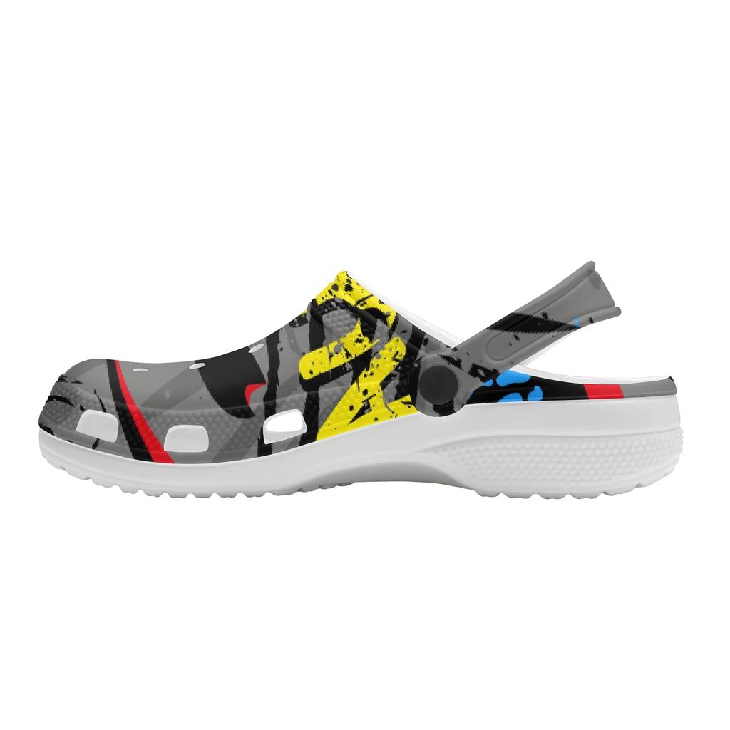 Colorful Printed EVA Clogs Women Men Lightweight Breathable Slip On Garden Shoes for Beach Pool Home Bathroom Summer Wear