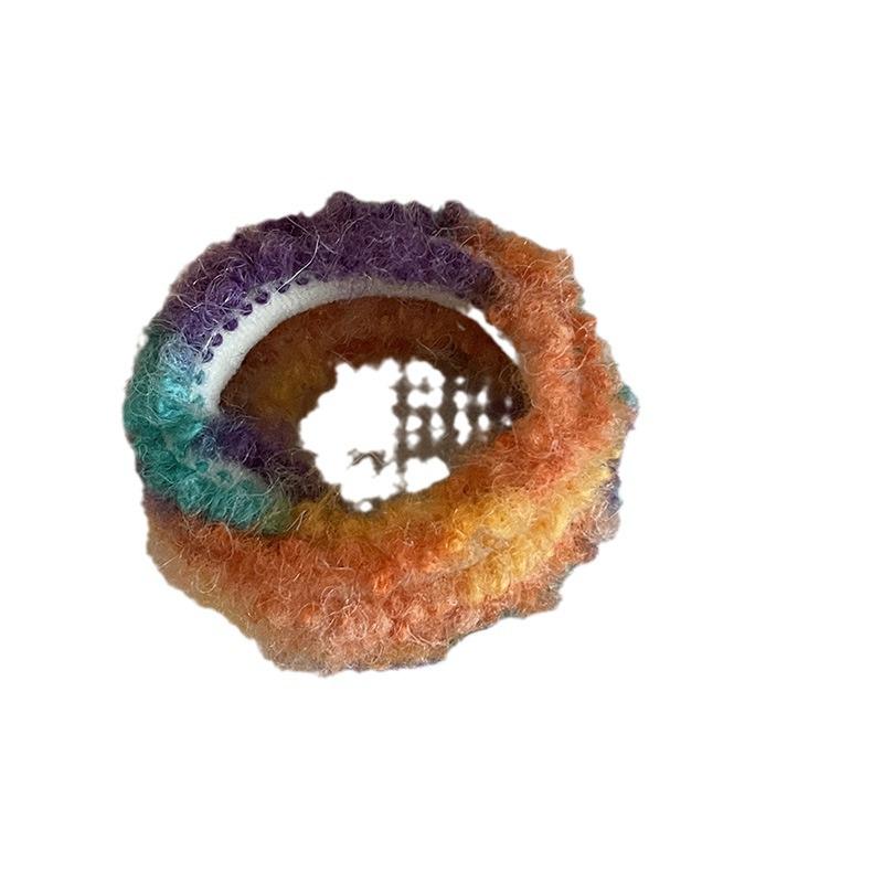 High Elasticity Ombre Mohair Seamless Hair Tie for Women's Bun & Ponytail