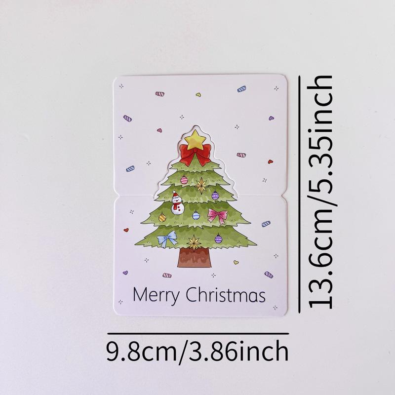 3D Christmas Greeting Card with Photo Props and Handwritten Blessing