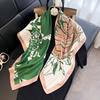 New 91 square scarf silk scarf female alphabet printing four seasons fashion landscape painting retro printing square scarf versatile