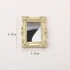 Miniature Dollhouse Classical Carved Gold & Silver Mirror Decoration Model
