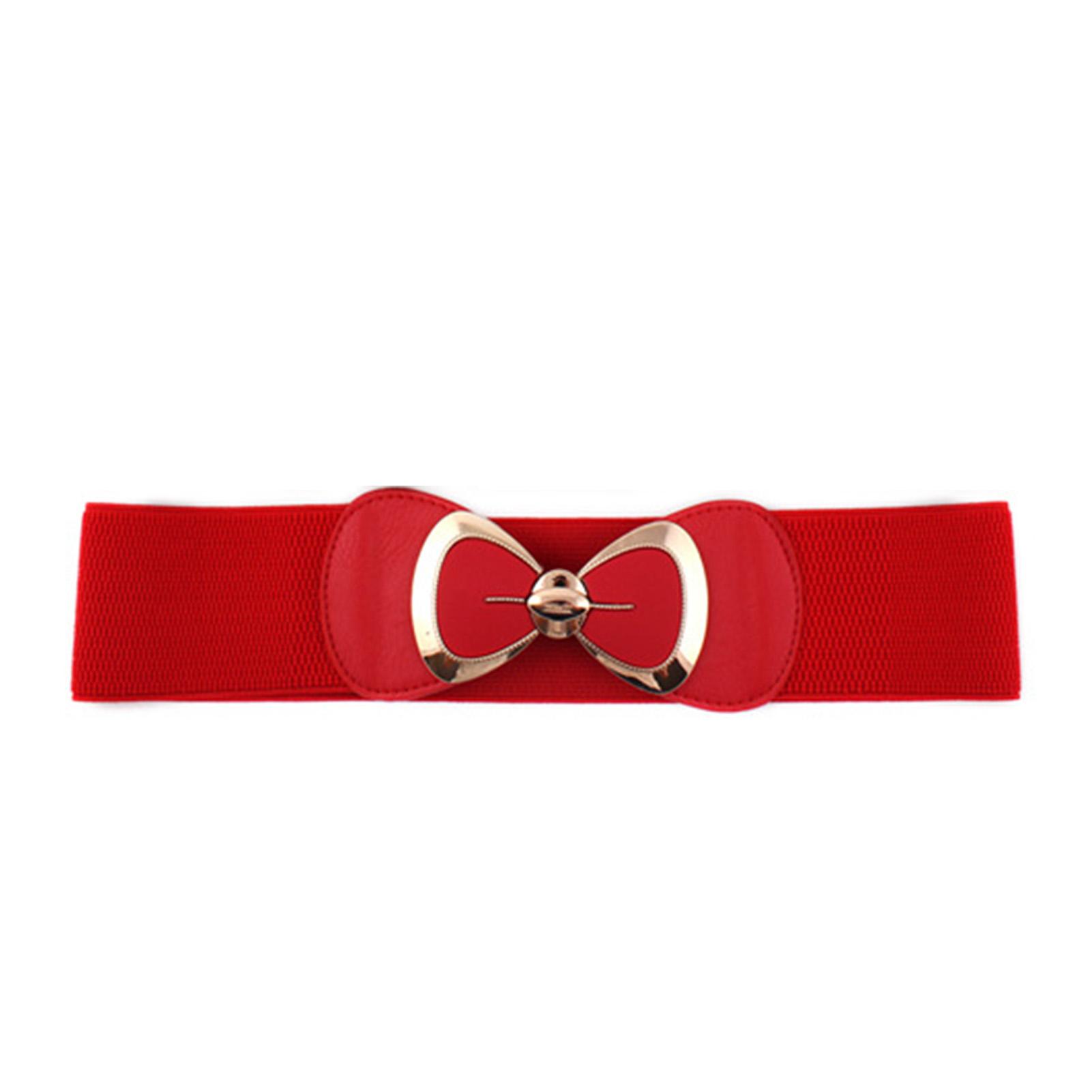 Women Waist Belt Bow Decor Stretchy Elastic Waist Belt Versatile Dress Accessory for Party Daily