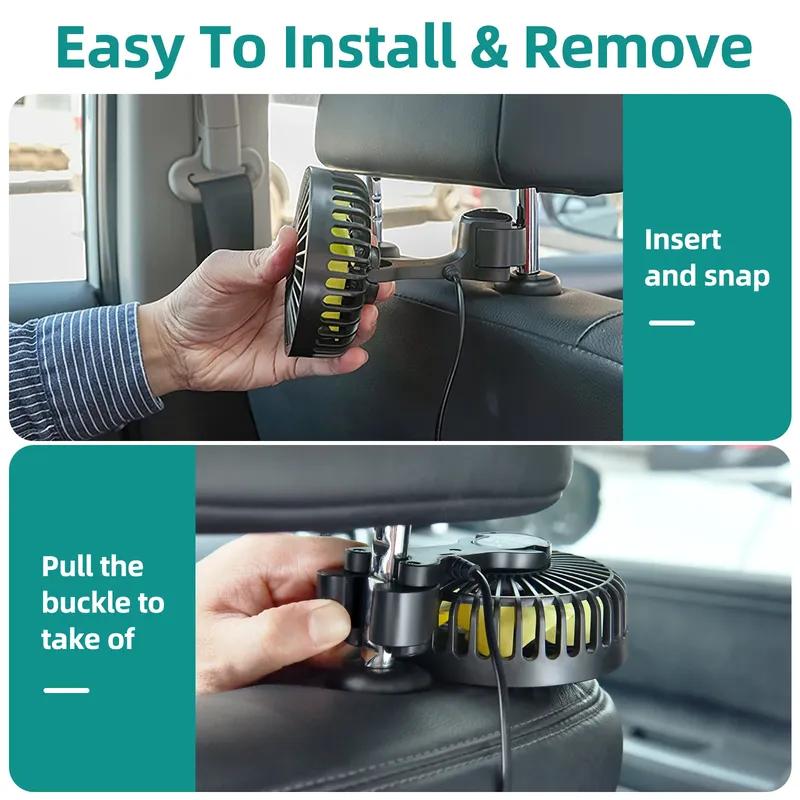 Hipacool Car Fan Cooler Rear Seat Ventilador USB Freshener Portable Air Conditioner Cooler Auto Ventilator 5Blades 3 Gear Wind