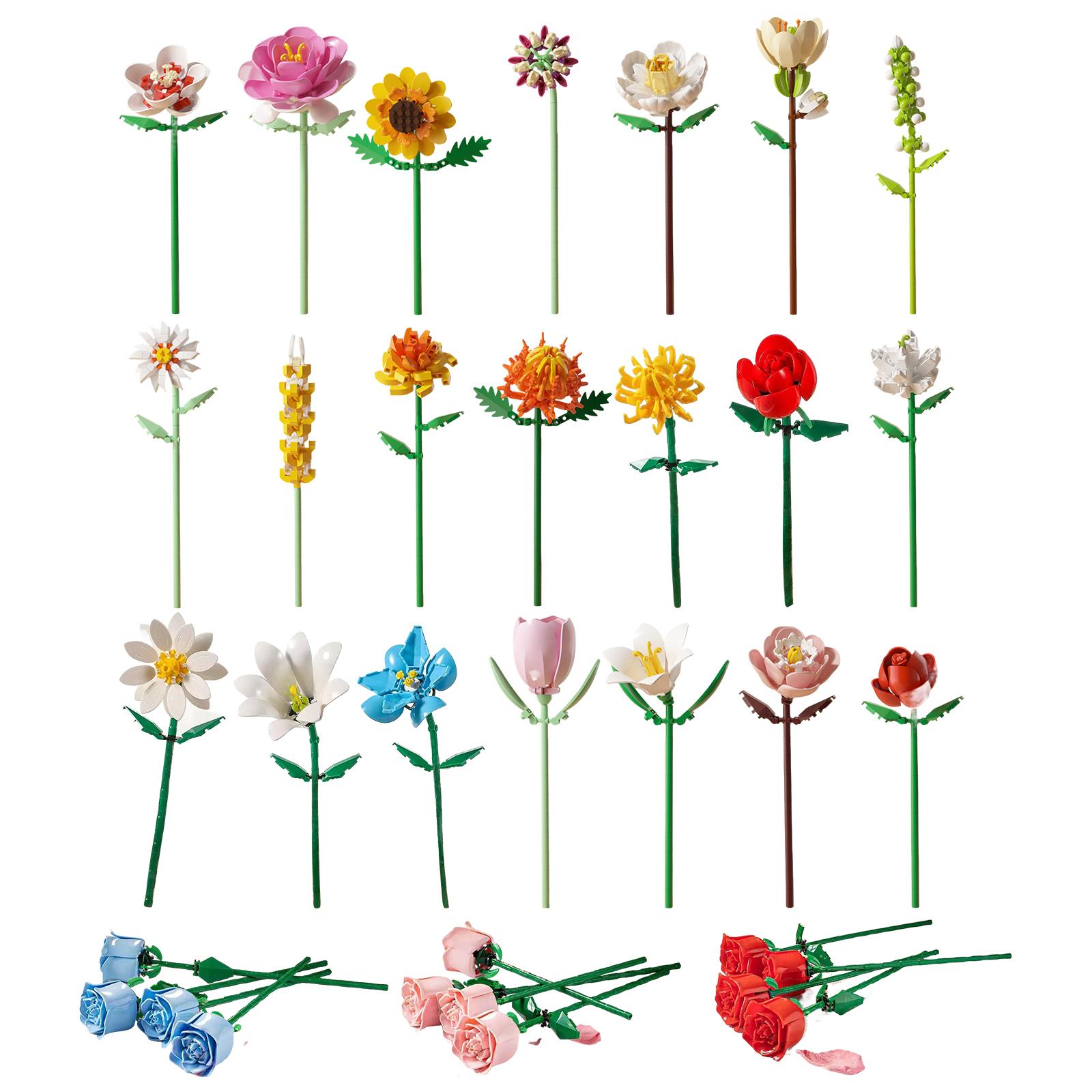 

Flower Bouquet Building Blocks 24 Days Flowers Christmas Countdown Calendars Christmas Advent Calendar for Holiday DIY Gifts