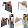 Böhmischer Breiter Taillengürtel Für Damen Mit Bestickten Jeanshosen Und Dreieckstuch Styling