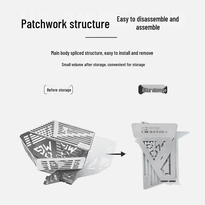 MOBIGARDEN Portable Folding Camping Fire Pit