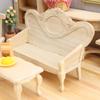 1:12 Dollhouse Miniature Retro Living Room Lignin Sofa Chair Model