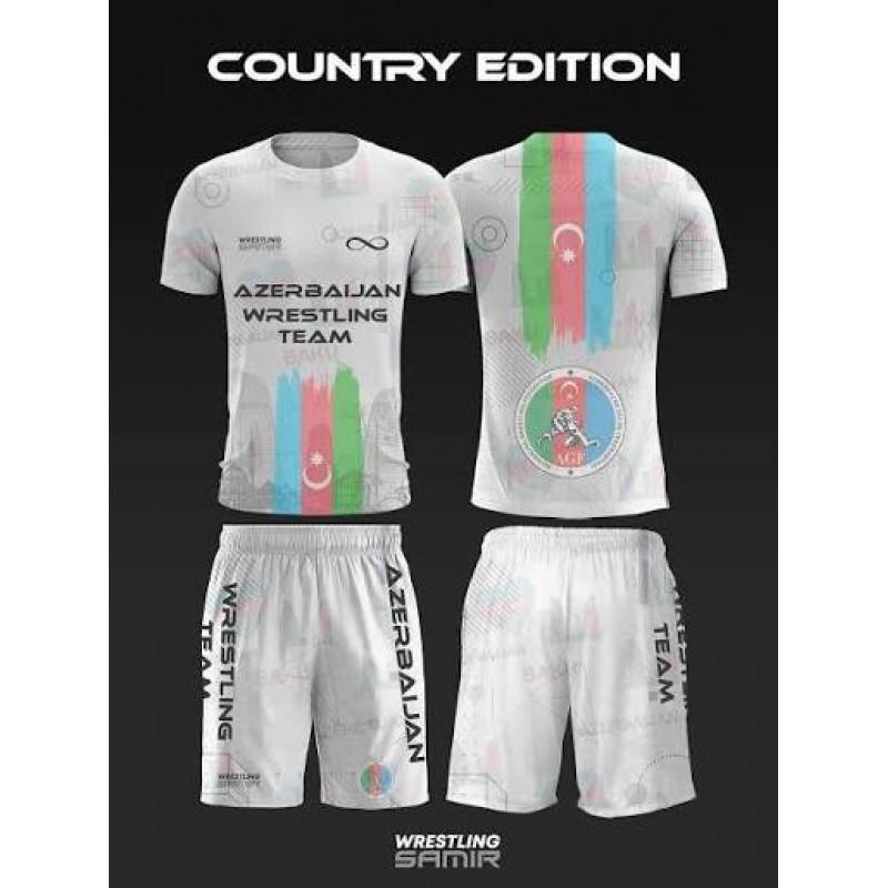 2026 Wrestling Training Set Mens Short Sleeve T-Shirt Shorts 3D Digital Print Athletic Wear Casual Sportswear