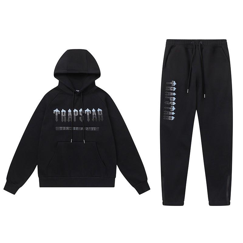 Streetwear Hooded Sweatshirt Set Loose Fit Embroidery Winter Casual Top Youth