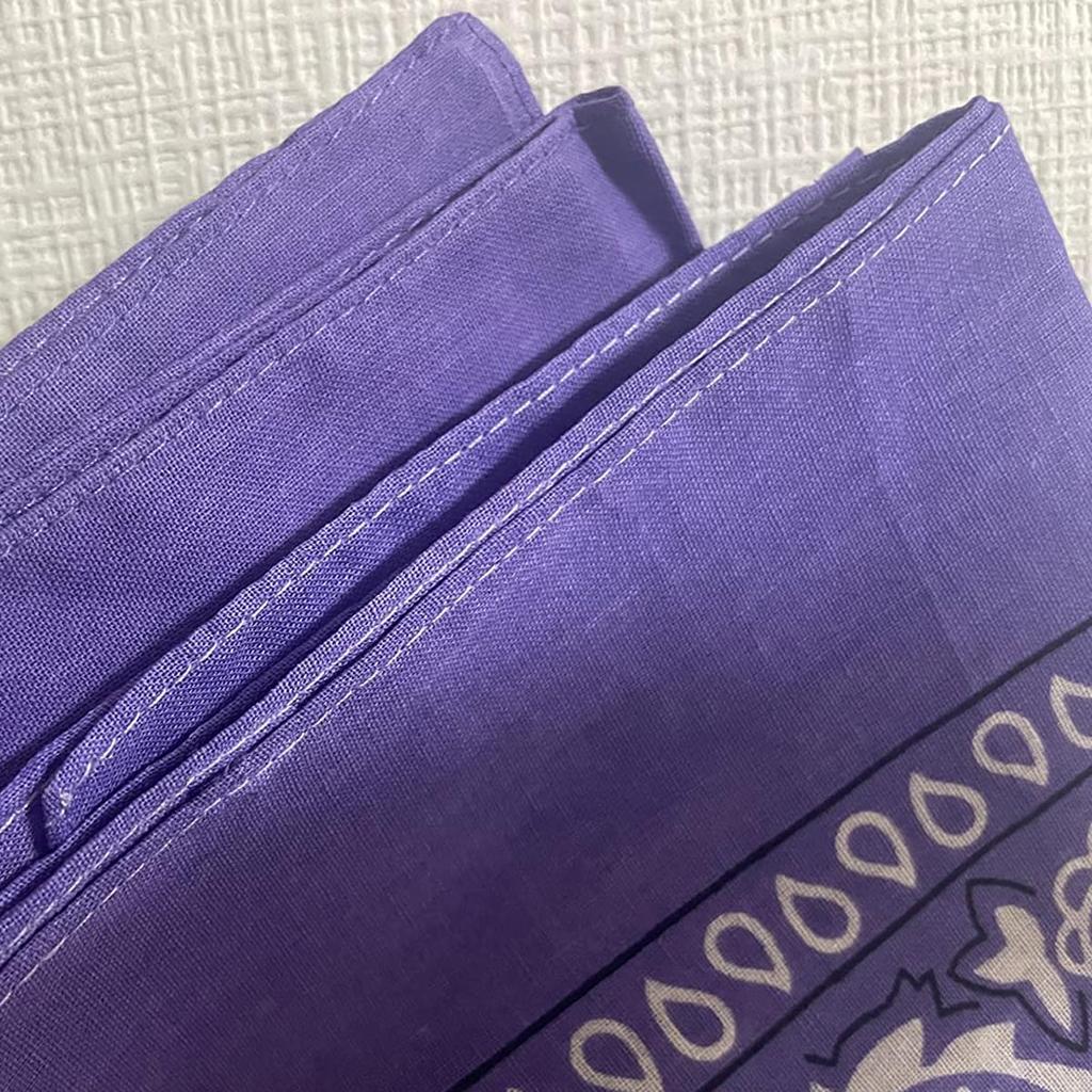 kakatrend Bandana Purple Paisley 100% Cotton Adult Bandana Unisex Do-rag Large 55cm x 55cm