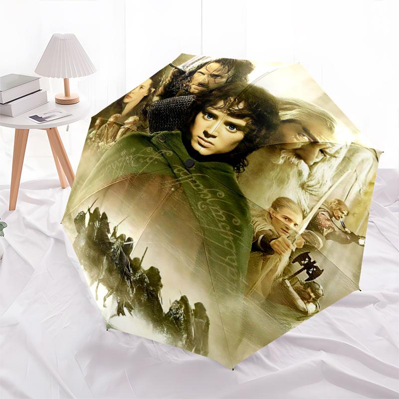 

1pc The Fellowship of the Ring Automatic Opening and Closing Folding - A Good Choice for Gifts, Fashionable and Convenient Umbrella With Cute Cartoon