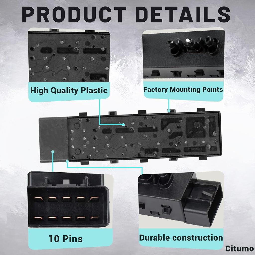 25974714 Power Seat Switch Adjust Switch Front Left Driver Side For Buick Chevy Cadillac GMC Adjuster Button Switch