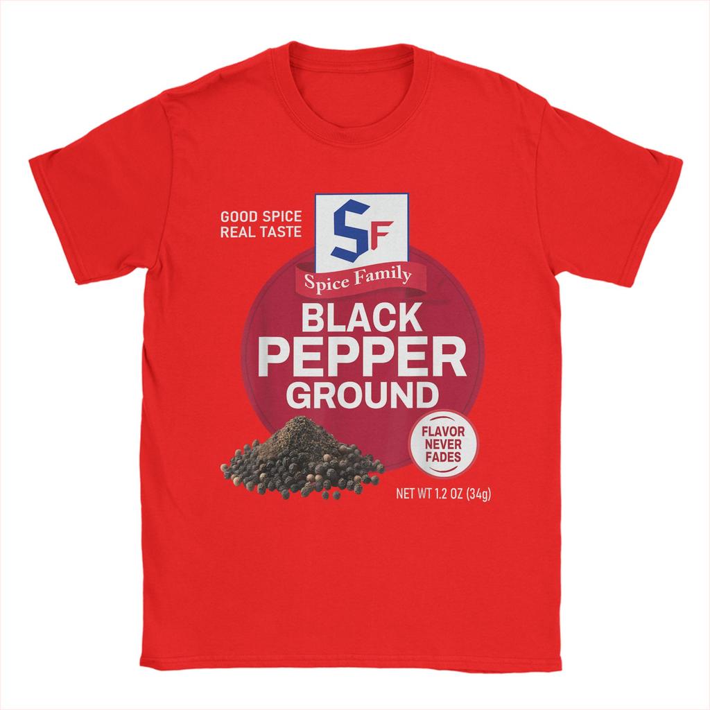 Black Pepper Ground Spice Group Family Matching Halloween T-Shirt Summer T-Shirts Man Oversize Top Tees Short Sleeves Tops