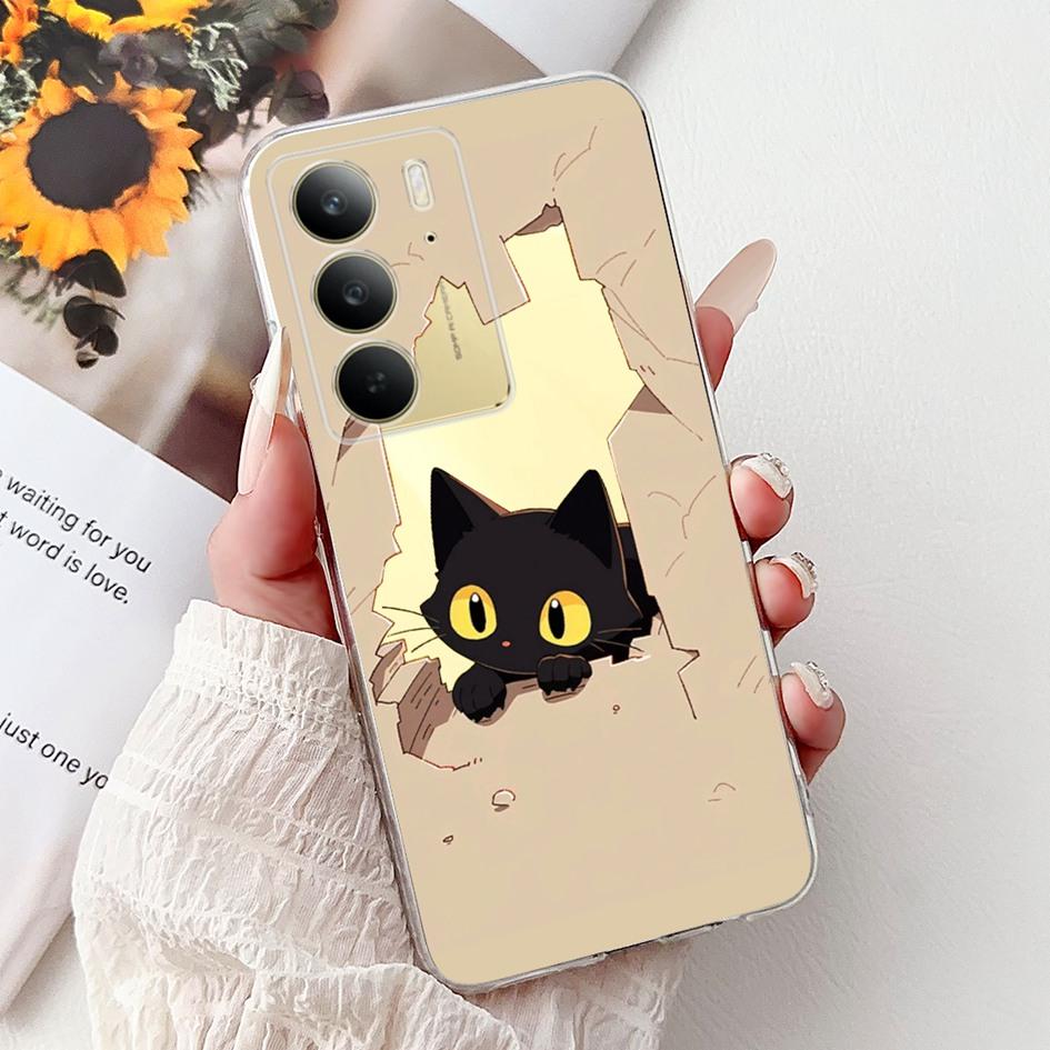Für Realme C75 Hülle 2024 Niedlicher Löwe Marmor Panda Weiches Silikon Klares TPU Handy Rückseite Schutzhülle Für Realme C75 4G C 75 Coque