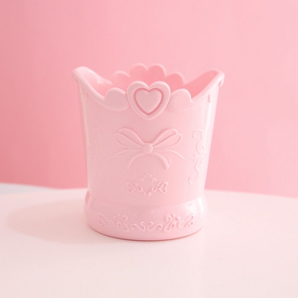 Candy Color Carved Pen Case Large-capacity Makeup Storage Creative Cute Bow Pencil Holder  Student