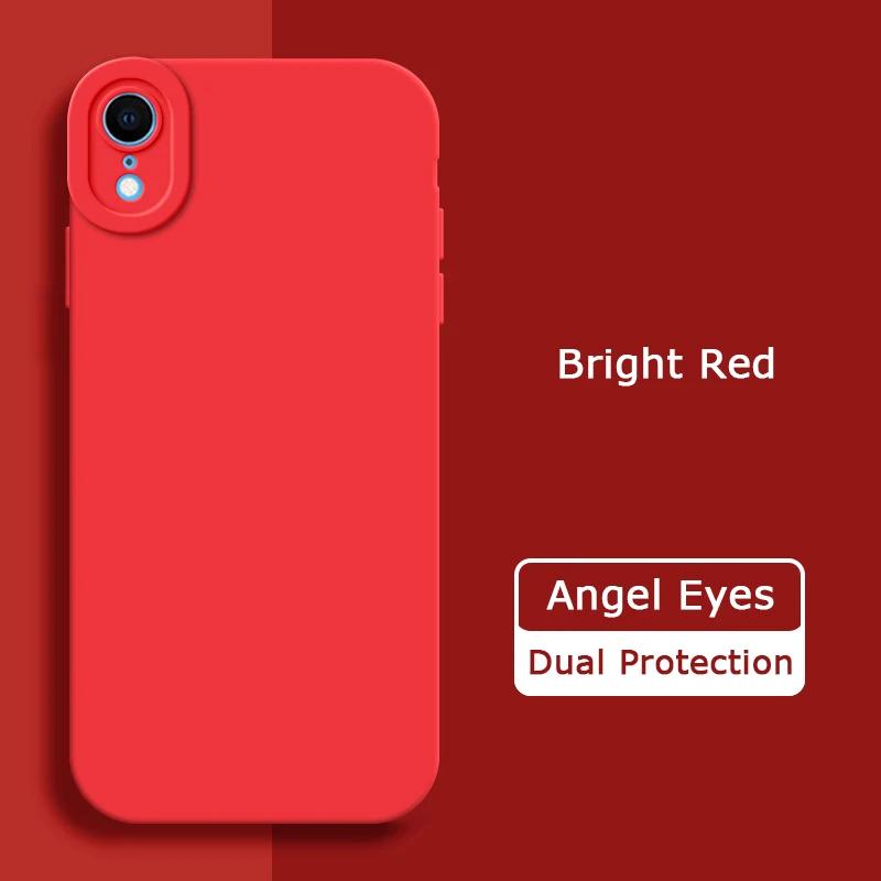 

Чехол из жидкого силикона Angel Eyes для iPhone X XR XS Max, полностью защитный, мягкий, водонепроницаемый, чехол для iPhoneXR XSMax iPhone XS Max ярко-красный