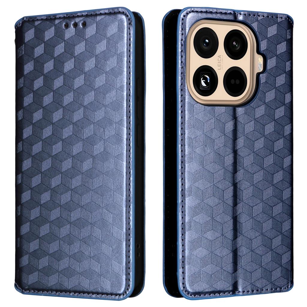 For Xiaomi 15T Pro Case Wallet Rhombus Imprinted Leather Phone Cover