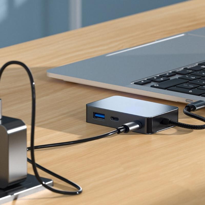 5in1 Docking Station Usb3.0 HUB TypeC Converter 5in1 Dock PD100W USB3.0 for Laptops Tablets Phones